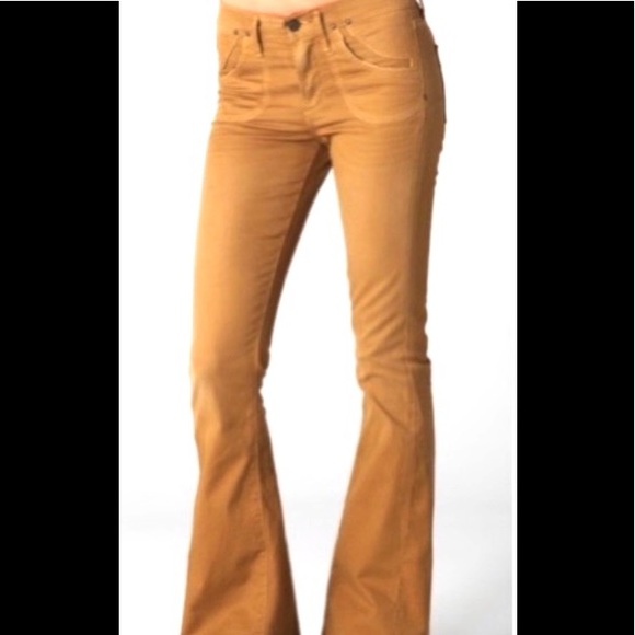 Bell bottoms jeans Citizen of Humanity jeans pants tan rust color women 29/34 - Picture 4 of 15
